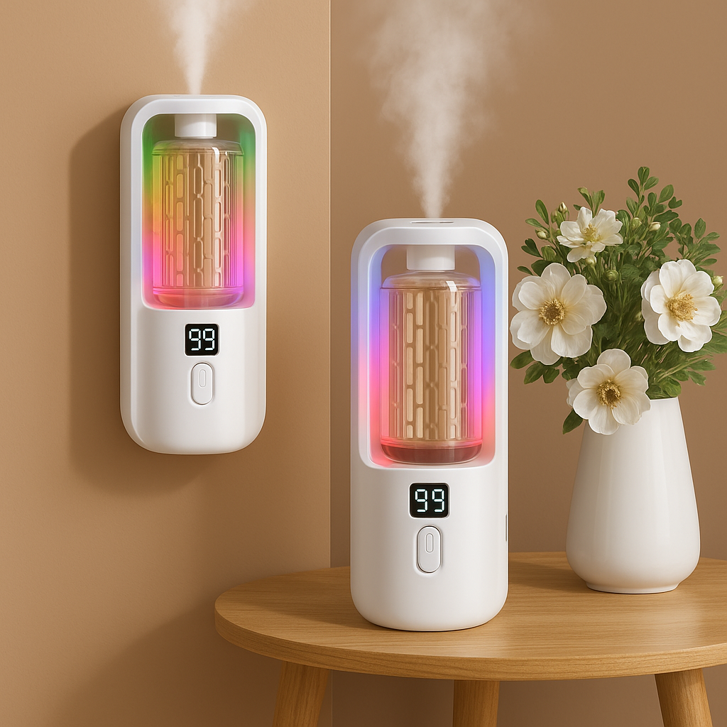 Diffuseurs intelligents avec éclairage coloré sans texte